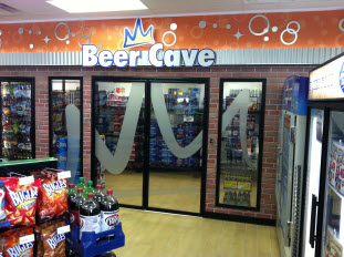 An image of a Beer Cave, designed by Carney & Sloan food service and equipment